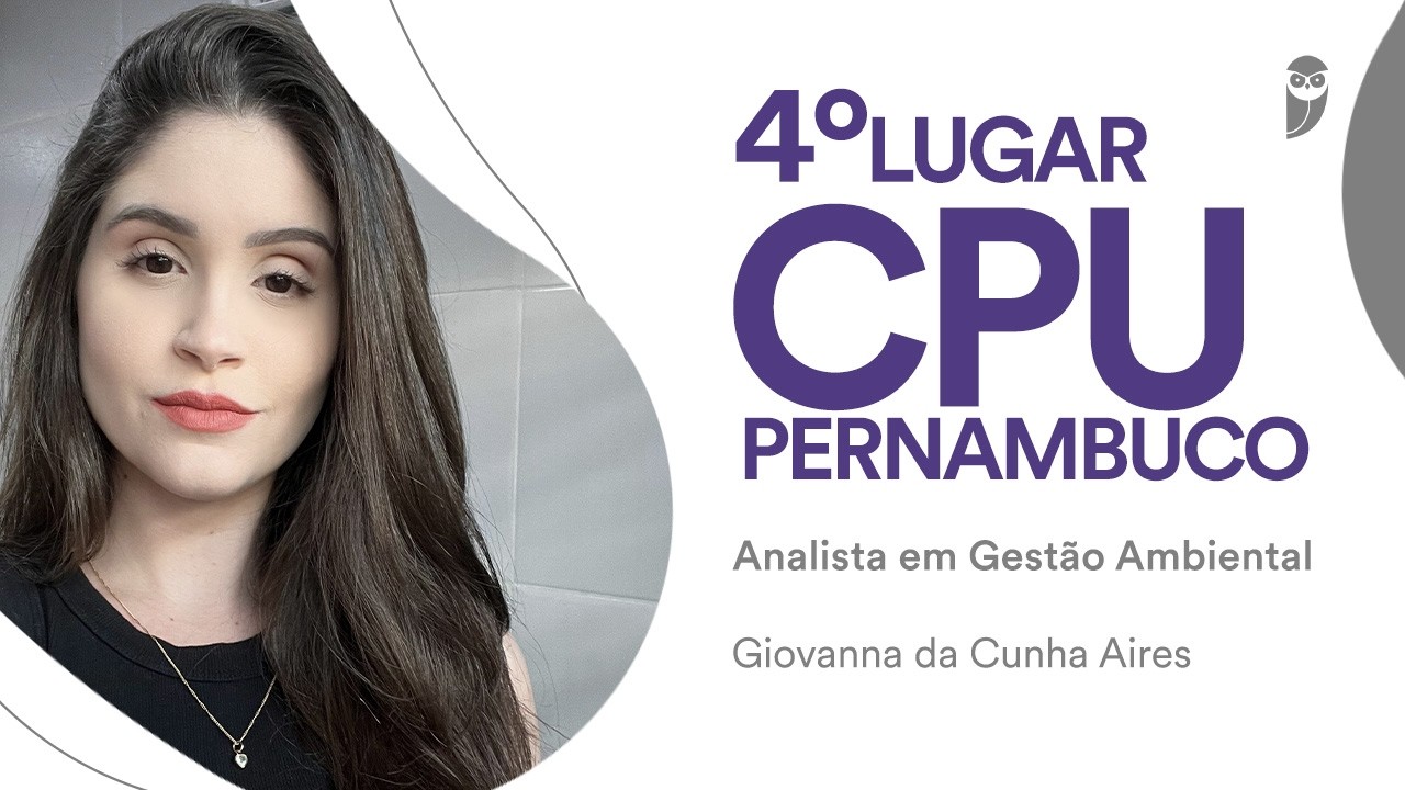 Concurso Unificado PE: Giovanna da Cunha Aires, aprovada em 4° lugar para a CPRH