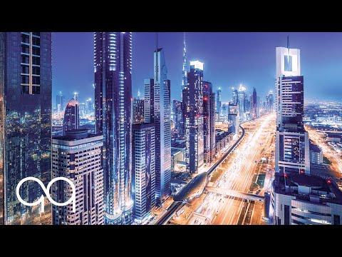 Deep Focus Music 🔵 Ambient Guitar for Studying with Cityscape & Skylines