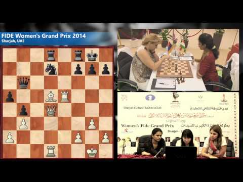 Round 10: Ju Wenjun (CHN) 1/2-1/2 Koneru (IND)