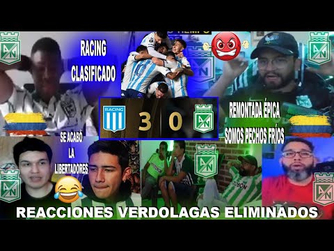 HINCHAS DEL VERDOLAGA ELIMINADOS REACCIONAN AL RACING VS ATLÉTICO NACIONAL (3-0) REMONTADA ÉPICA