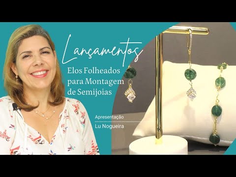 Elos Folheados para Montagem de Semijoias Finas  - Pedra Mística