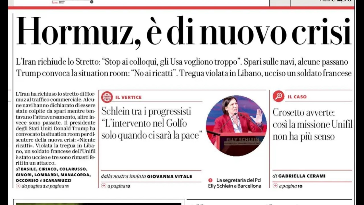 RASSEGNA STAMPA 19 APRILE 2026. QUOTIDIANI NAZIONALI ITALIANI  PRIME PAGINE DEI GIORNALI DI OGGI