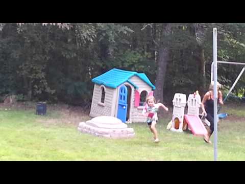 Girl freaks out over bees