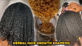 HOW I MAKE MY HERBAL HAIR GROWTH SHAMPOO! With my favorite hair growth ingredients