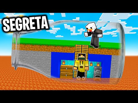 BELLAFACCIA CREA LA BASE SEGRETA NELLA BOTTIGLIA - Minecraft ITA