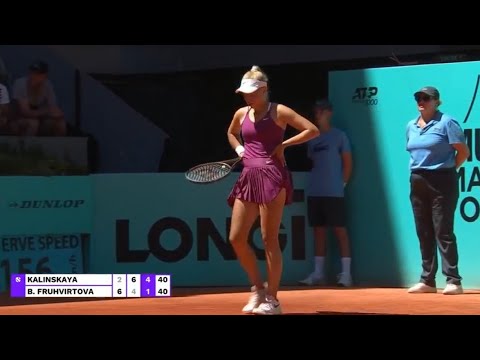 Anna Kalinskaya survives barely Vs Brenda Fruhvirtova 🇨🇿 Live WTA Tennis