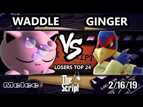 The Script 2 - Waddle (Jigglypuff) Vs. Ginger (Falco) - Smash Melee Losers Top 24