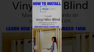 How to install MainStay Vinyl Cordless Window Blinds! #shorts #diy #howto #fyp #blinds #windows