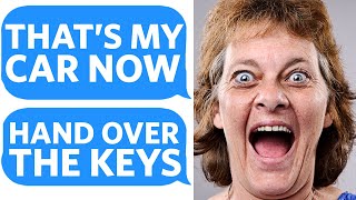 Karen STEALS my CAR KEYS, attempts to STEAL MY CAR... but ends up in JAIL - Reddit Podcast