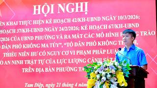 Hội nghị triển khai các kế hoạch và ra mắt mô hình bảo đảm an ninh trật tự tại phường Tam Điệp