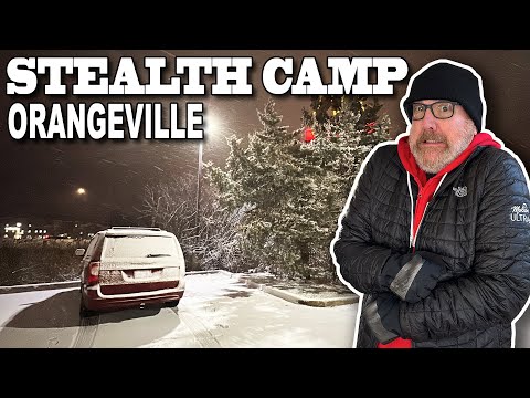 Stealth Camping in Orangeville on a Very Cold Night