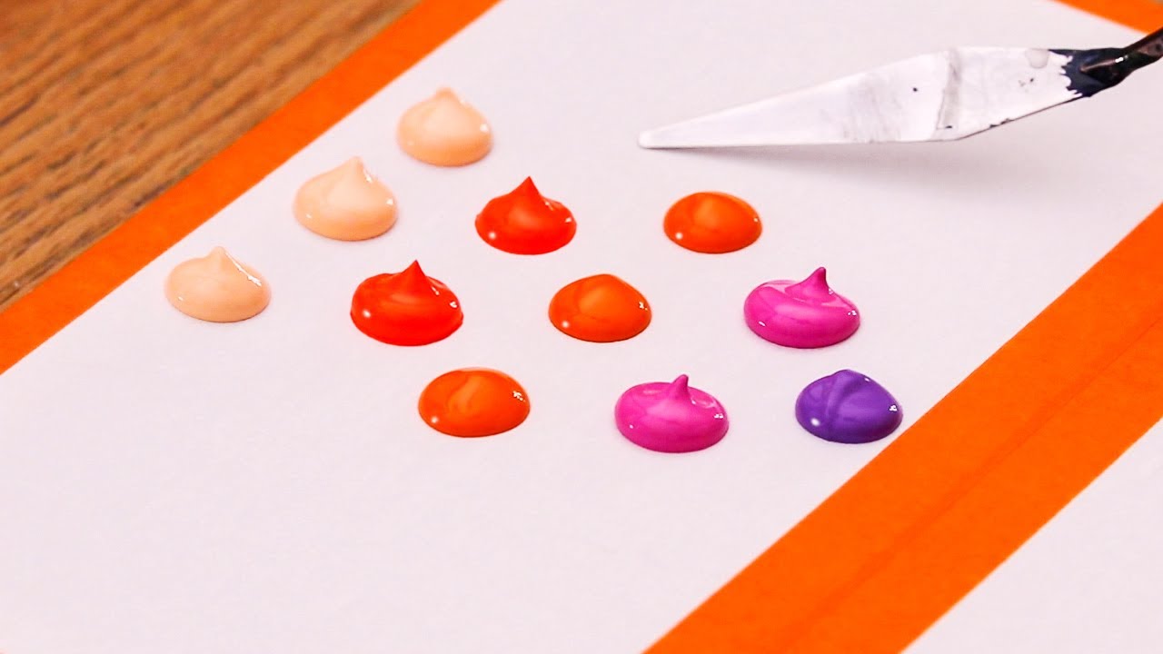 🌷Landscape painting in a Sweet Color | Relaxing Acrylic painting #278