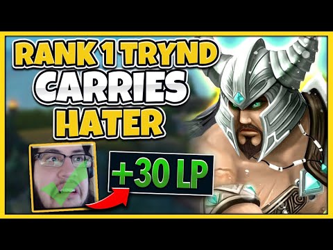 I CARRIED TRASH-TALKING IMAQTPIE IN CHALLENGER (RANK 1 TRYNDAMERE) - League of Legends