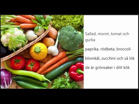 , title : 'Sång: grönsaker, sallad, morot, tomat, gurka, paprika...'