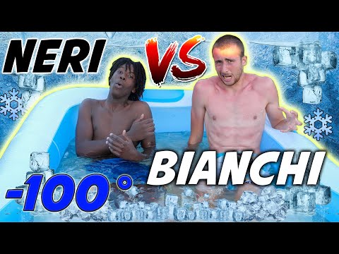 Blacks VS Whites - Who can last the longest in the ICE POOL? *DANGEROUS*🥶