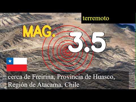 Terremoto cerca de Freirina, Provincia de Huasco, Región de Atacama, Chile Terremoto de magnitud 3,