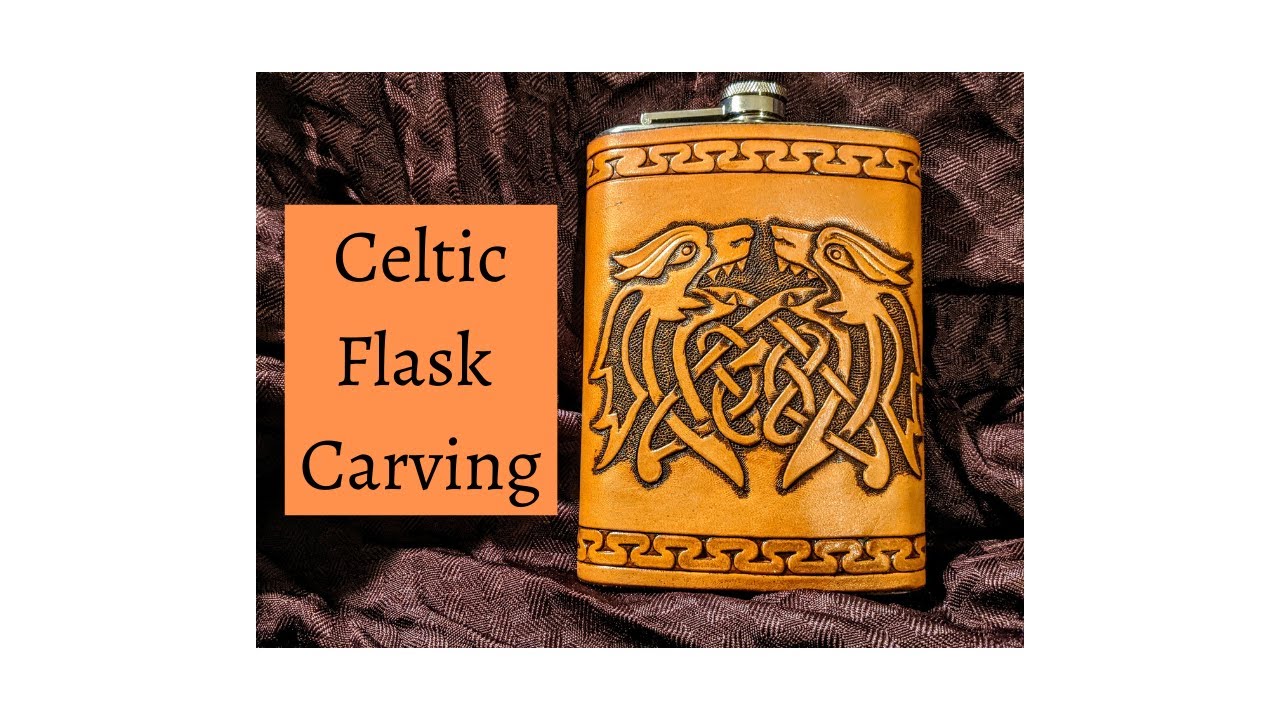 Celtic flask carving