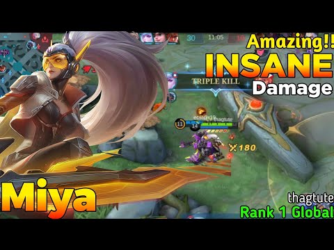 AMAZING!! Insane Damage  - Top 1 Global Miya by thagtute  - Mobile Legends