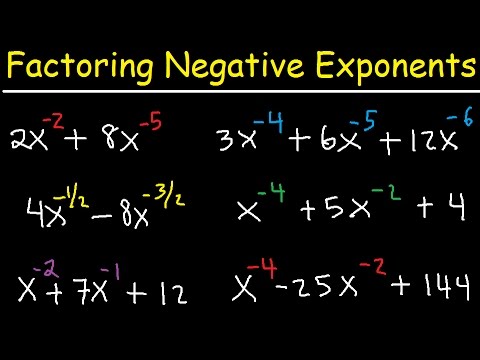 How To Factor Trinomials With Negative Exponents