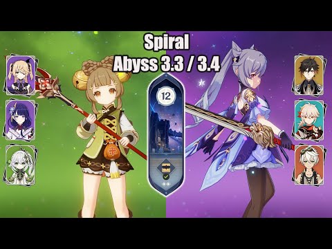 C0 Yaoyao Raiden DPS And C1 Keqing Hyper carry Floor 12 SPIRAL ABYSS 3.3 / 3.4 - Genshin impact