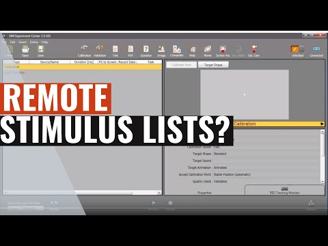 SMI Eye Tracking : Tutorial Remote StimulusLists 1