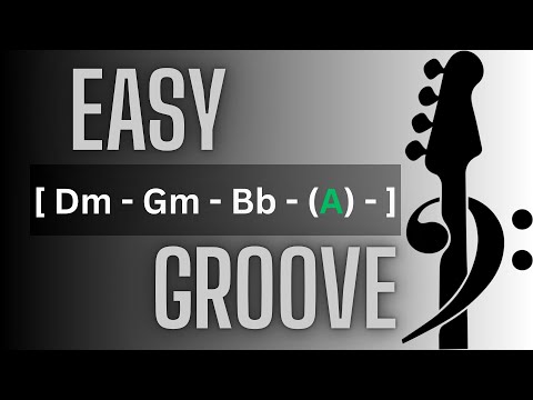 Easy Groove Chord Progression in D minor | Bass Backing Track - No Bass