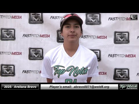 2025 Areliana Bravo Lefty Pitcher and First Base Softball Skills Video - Top Notch Fastpitch