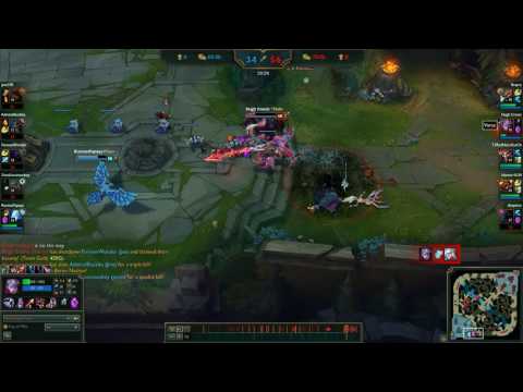Varus Penta Kill 1v5 - Chogath Helped A Little