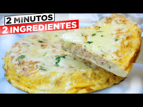 Cómo hacer Tortilla con salchichas: solo 2 ingredientes y cena lista en 4 minutos