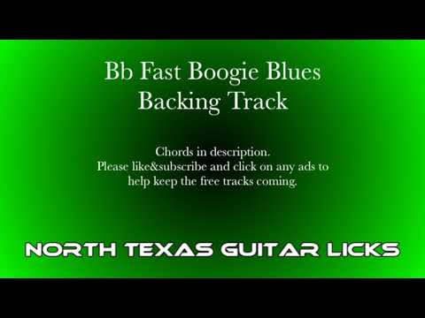 Bb Fast Boogie Blues Guitar Backing Track