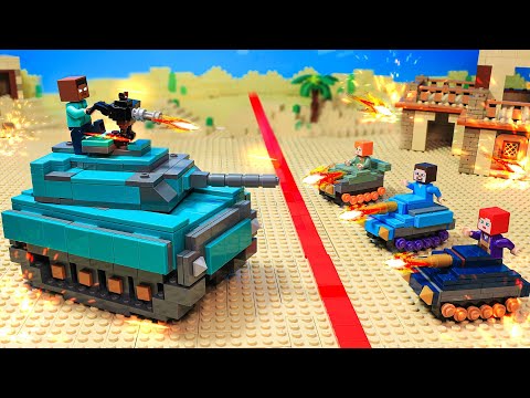 Tank Battle In Minecraft | Lego War - LEGO Animation
