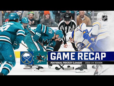 Sabres @ Sharks 1/27 | NHL Highlights 2024
