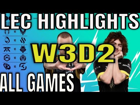 LEC Highlights Week 3 Day 2 ALL GAMES | LEC Winter W3D2