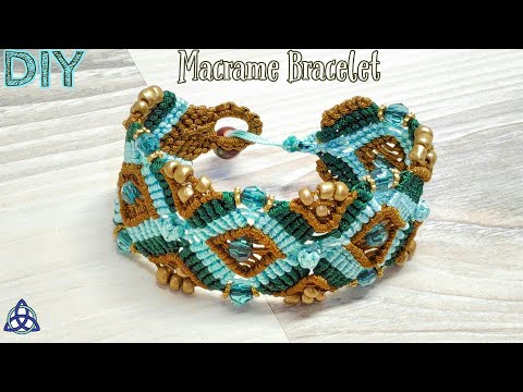 Macrame Bracelet with Beads Tutorial Easy Jewelry Making