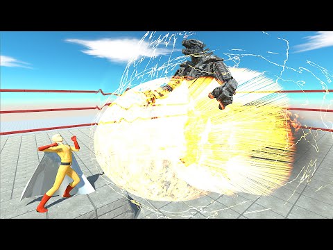 Saitama vs Mecha Godzilla - Animal Revolt Battle Simulator