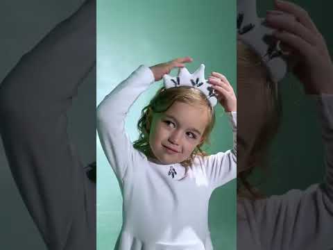 Біла корона Лея на обручі для дівчинки