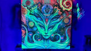Dryáda - Uv Airbrush painting