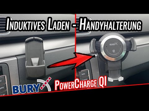 VW Passat B6/B7 | Inductive charging conversion | BURY PowerCharge Qi mobile phone holder | BURY ...
