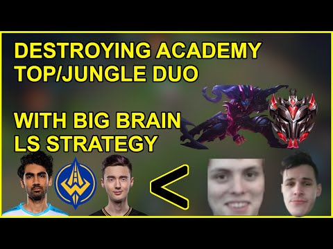 Grandmasters Tryndamere DESTROYS Academy Top/Jungle duo with GALAXY brain LS strategy.