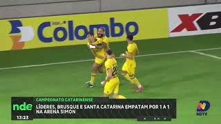 Brusque e Santa Catarina ficam no empate em duelo dos líderes