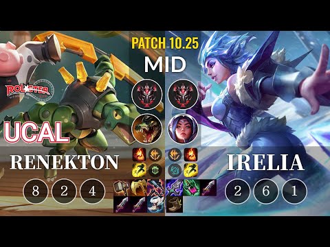 KT Ucal Renekton vs Irelia Mid - KR Patch 10.25