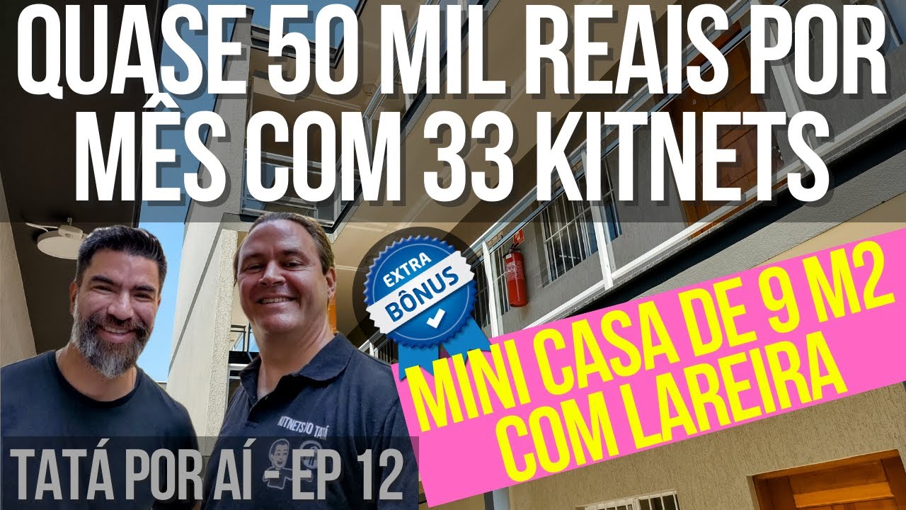 Ele fatura 50 MIL REAIS com 33 KITNETS. E uma delas é uma Mini Casa de 9 m2 com lareira!