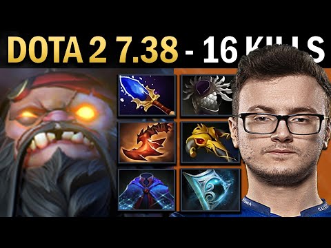 Pudge Gameplay Miracle with 16 Kills and Glimmer - Dota 7.38