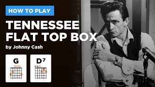 🎸 Tennessee Flat Top Box • Johnny Cash guitar lesson w/ intro riff tabs &amp; chords