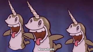 Narwhals song swimming in the ocean !