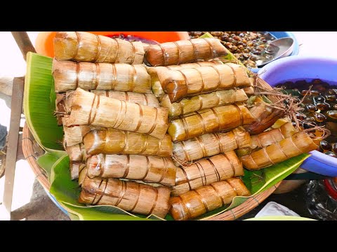 Cambodian Market Food Tour, Amazing Chhbar Ampov Market Morning Scenes
