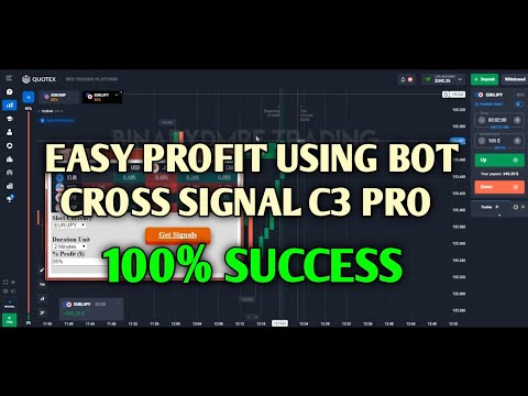 Easy Profit Using Bot Cross Signal C3 Pro || 100% Success in Trade Quotex