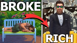 From HOMELESS to MILLIONAIRE | Sims 0$ Start Challenge