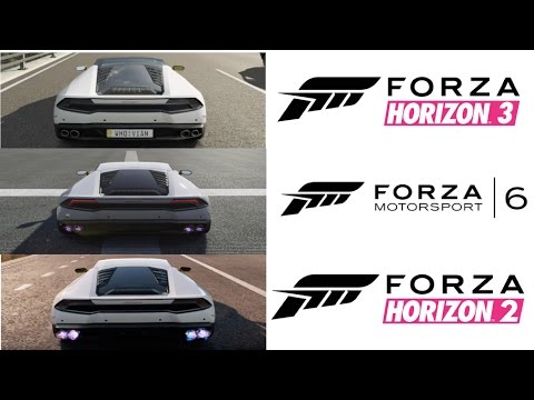 Forza Horizon 3 vs. Forza Motorsport 6 vs. Forza Horizon 2 (SOUND Comparison) [Xbox One]