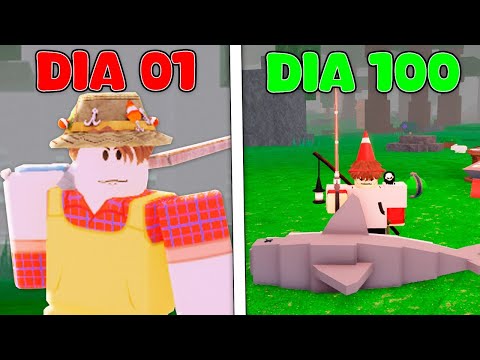 SOBREVIVI 100 DIAS COMO PESCADOR NO 99 NOITES NA FLORESTA